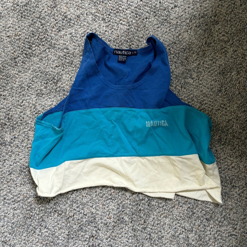 Vintage cropped Nautica tank top